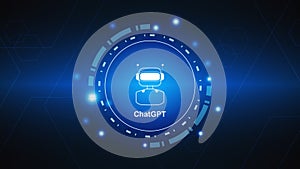 chatGPT Ai artificial intelligence technology hitech concept. chat GPT with smart bot, open Ai,