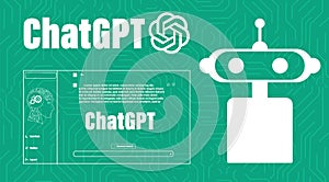 ChatGPT Chat with AI or Artificial Intelligence AI vector illustration photo