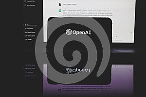 ChatGPT OpenAI artificial intelligence computer program on PC screen