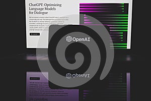 ChatGPT OpenAI artificial intelligence computer program on PC screen