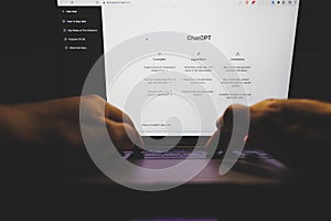 ChatGPT OpenAI artificial intelligence computer program on PC screen