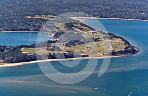 Chatham, Cape Cod Golf Course and Ocean Aerial