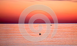 Chatham, Cape Cod Sunset on Nantucket Sound with Buoys