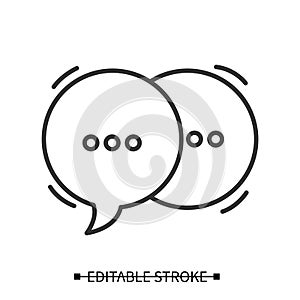 Chating icon. Cartoon style conversation balloons simple vector illustration