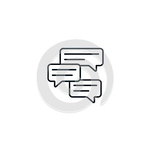 Chatroom outline icon. Monochrome simple sign from freelance collection. Chatroom icon for logo, templates, web design