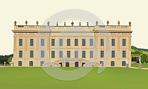 Chatsworth House Illustration