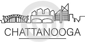 Chattanooga city outline icon. elements of cityscapes illustration line icon. signs, symbols can be used for web, logo, mobile app