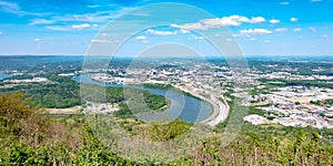 Chattanooga, Tennessee, USA views from  Lookout mountain