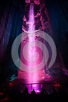 Chattanooga, TN/USA - circa July 2015: Ruby Falls in Lookout Mountain, near Chattanooga, Tennessee