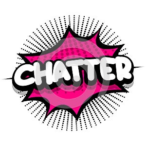 chatter Comic book explosion bubble vector illustration