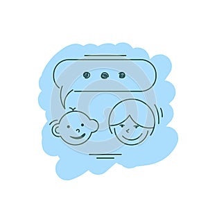 Chattering couple character design
