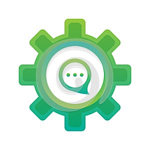 Chatting service logo element design template icon