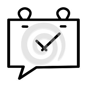 Chatting time, clock, watch icon. Concept of UI design elements. Digital countdown app, user interface kit, mobile clock interface