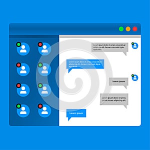 Chatting user interface desktop app