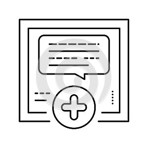 chatting with user ugc line icon vector illustration