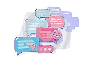 Chatting via messenger app