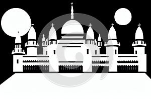 Chattogram, Chittagong, Bangladesh. Black & White City Logo. Generative AI.