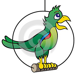 Chatty Cartoon Parrot