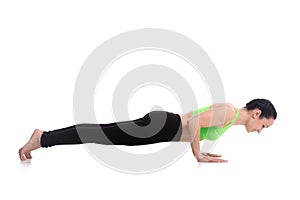 Chaturanga dandasana, four-limbed staff yoga pose