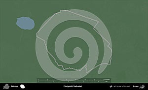 Chatynicki Sielsaviet outlined, Belarus. Physical