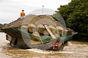 Chau Doc floating market,Vietnam