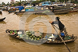 Chau Doc floating market,Vietnam