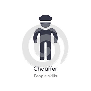 chauffer outline icon. isolated line vector illustration from people skills collection. editable thin stroke chauffer icon on