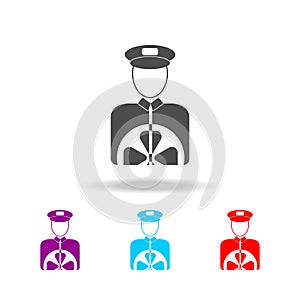chauffeur's avatar icons. Elements of avatars in multi colored icons. Premium quality graphic design icon. Simple icon for websit