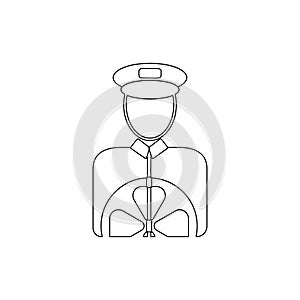 chauffeur\'s avatar outline icon. Element of popular avatars icon. Premium quality graphic design. Signs, symbols collection icon