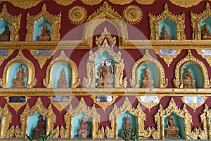 Chauk htat gyi reclining buddha images at Chaukhtatgyi buddha temple in Bahan Township,Yangon is the most revered reclining Buddha photo