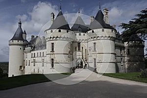 Chaumont Castel frontview. Loire Valley