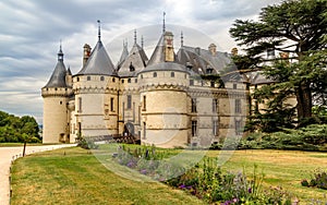 Chaumont-sur -Loire castle, fairy tale castle in the Loire Valley. France, Loir-et-Cher department.