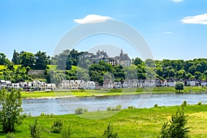 Chaumont-sur-Loire castle over Loire river, France