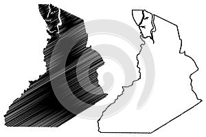 Chaval municipality CearÃÂ¡ state, Municipalities of Brazil, Federative Republic of Brazil map vector illustration, scribble photo