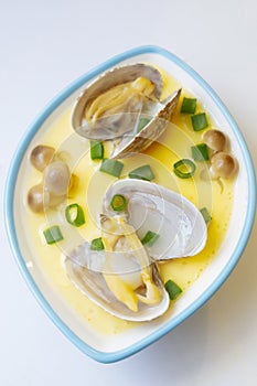 Chawanmushi on a white background