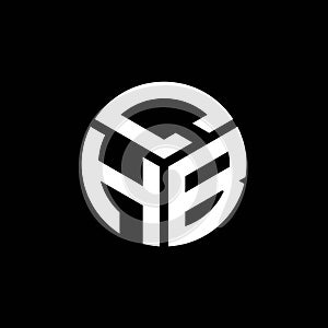 CHB letter logo design on black background. CHB creative initials letter logo concept. CHB letter design