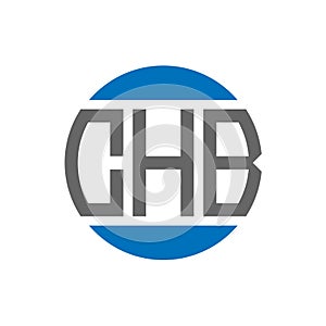 CHB letter logo design on white background. CHB creative initials circle logo concept.