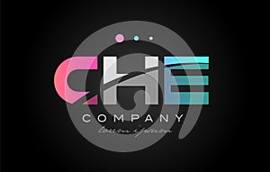 CHE c h e three letter logo icon design
