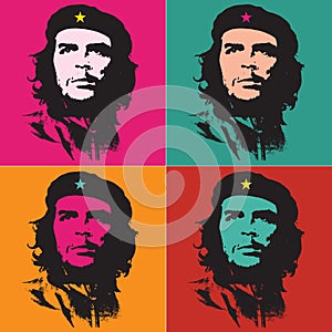 Che Guevara Iconic Portrait Vector illustration poster template