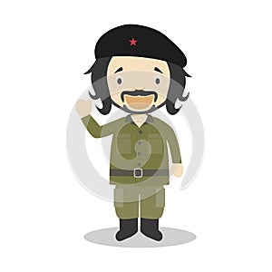 Che Guevara cartoon character. Vector Illustration. photo