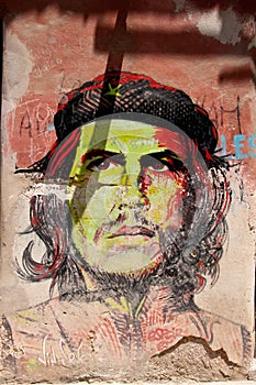Che Guevara portrait colorfill