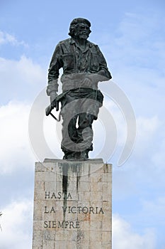 Che Guevara statue and the mausoleum in Revolution Square photo