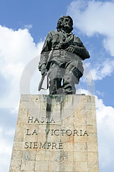Che Guevara statue and the mausoleum in Revolution Square photo