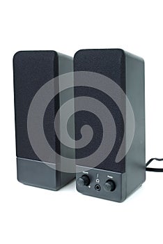 Cheap black computer speakers