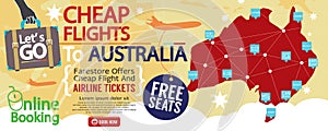 Cheap Flight To Australia 1500x600 Banner.