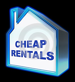 Cheap Rentals Meaning Low Cost 3d Rendering