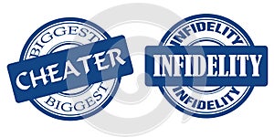 Cheater and infidelity stamps