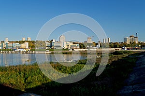 Cheboksary, Russia - September 11, 2019: Cheboksary River Port and Volga River