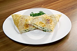 Cheburek with cheese