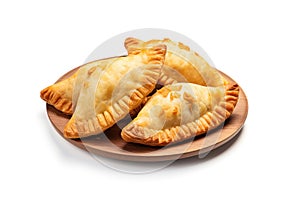 Cheburek Isolated, Homemade Fried Meat Pie, Stuffed Tatar Chiburekki, Traditional Empanada